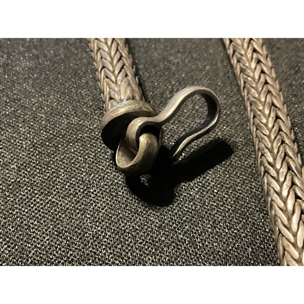 75grams 15in Vintage Wheat Chain Tested  925 Hook Closure Necklace‎ Great Patina - Picture 6 of 7